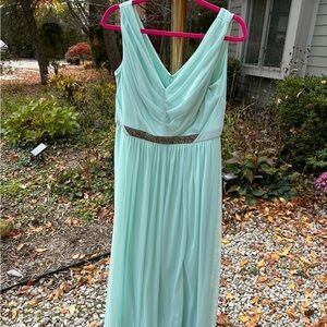 Bridal dress chiffon in beautiful mint green